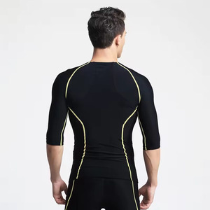 Logotipo personalizado Anti-UV UPF50 Rashguard Camisa de manga larga Entrenamiento MMA Compresión mejorada Ropa de gimnasio Spandex/Tela de nylon - Product Image 6