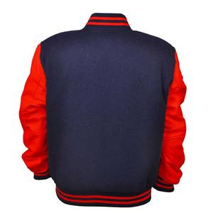 Nouvelle veste universitaire de style varsity, logo personnalisé, broderie, veste varsity 2025, OEM personnalisé, deux couleurs, cuir et laine pour homme - Product Image 3