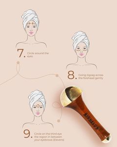 Kansa Madera metal Masajeador facial Ayurvedic Kansa Herramienta de masaje Varita de madera Kansa para el cuidado de la piel China - Product Image 2