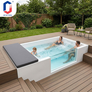 Sofá de piscina elevado, resistente a los rayos UV y al agua, para familias, adultos y niños, ideal para patios traseros, resorts y villas, con filtro de piscina a juego. - Product Image 2