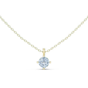 จี้เพชรทรงคุชชั่นทองคำขาว 14K สำหรับผู้หญิง |   ของขวัญวันครบรอบ |   เพชรที่เพิ่งเพาะเลี้ยง - Product Image 1