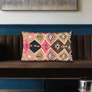 Cojín con Estampado Kilim Bohemio - Cojín Kilim Turco Vintage, 8"x8" - 20x20 cm - Product Image 5