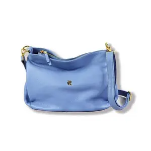 Hecho en Italia Bolso de mujer Bolso de hombro Piel de becerro suave Cremallera interna Bolsillo lateral Correa de hombro Bolso de cuero genuino