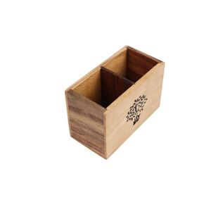 Porte-couverts en bois à 2 compartiments de la meilleure qualité pour la décoration de la maison de la cuisine de l'hôtel et du restaurant à bas prix - Product Image 5