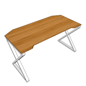 GBamboo GB38012-70x140cm <b>Extendable</b> Gaming <b>Desk</b> with X-Shaped Legs Plastic Wooden Material MDF Melamine Surface for Computer Use - Product Image 4