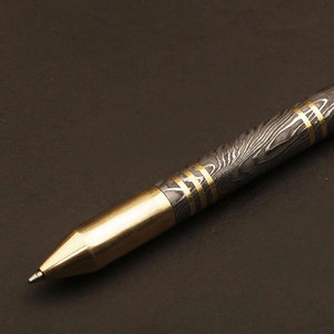 Stylo à bille en acier Damas de haute qualité, construction en métal lourd, écriture fluide, recharge, stylo de luxe pour cadeau - Product Image 2