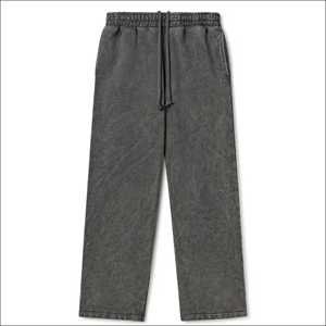 High Quality Breathable French Terry Fleece High Anti-Wrinkle Casual <b>Jogger</b> Pants Custom Logo Rhinestones Unisex Wide Leg <b>Baggy</b> - Product Image 4