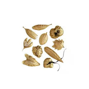 Plat de service en forme de feuille de cuivre en métal Plateau en métal de qualité supérieure Taille personnalisée Plateau de service à dessert Plat - Product Image 2