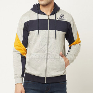 Nouveau style de sweat à capuche pour homme en coton respirant de haute qualité, fermeture éclair, couleur unie, idéal pour l'hiver – Fabrication professionnelle - Product Image 1