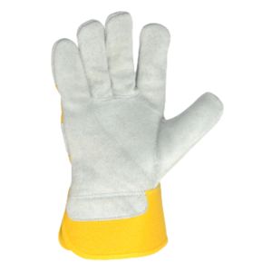 Guantes de trabajo de cuero de vaca de hombro selectos de alta calidad, trabajo de seguridad industrial resistente, protección de manos ignífugo - Product Image 1