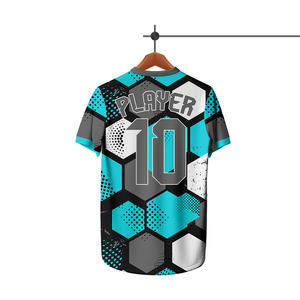 Camisetas de Fútbol Personalizadas para Hombre, Sublimadas, 100% Poliéster, 180 g/m², Transpirables, Ecológicas, Antibacterianas, de Secado Rápido, Manga Corta - Product Image 6