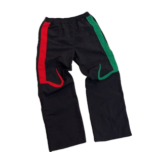 Conjuntos Cortavientos Estilo Cut and Sew 2025, Nuevos Chándales Negros de Algodón con Bolsillos Cargo de Nailon Arrugado Personalizados para Hombre - Product Image 6