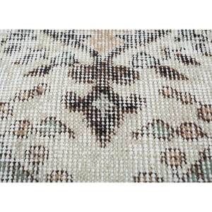 พรมขนสัตว์สีเบจและสีน้ำตาลสไตล์วินเทจ รุ่น Pae-2835 ลายเมดัลเลียนแบบจิ๊กซอว์ สำหรับตกแต่งห้องนั่งเล่นและทางเดินในบ้าน - Product Image 3