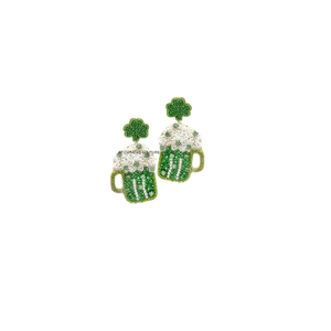 Pendientes de Trébol de San Patricio Estilo Vintage para Mujer, con Cuentas Colgantes y Cuentas de Vidrio, Libres de Níquel - Product Image 5