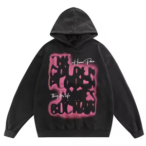 Sweat-shirt d'hiver 2026 de haute qualité pour homme, en coton épais doublé polaire, avec broderie et sérigraphie - Product Image 4