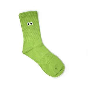 Custom <b>Funny</b> Eyes Embroidered Crew <b>Socks</b> Cotton <b>Sock</b> Casual <b>Men</b> Footwear Bulk Order Wholesale Vietnam Manufacture - Product Image 5