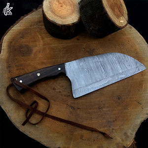 Cuchillo de Cocina Profesional Hecho a Mano, Cuchillo de Acero de Damasco con Mango de Madera, Tamaño Personalizado, Extremadamente Afilado, Cuchillo para Acampar - Product Image 2