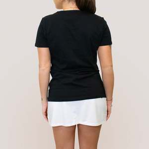 เสื้อยืดผ้าฝ้ายผู้หญิง Smash สีดำ - Product Image 4