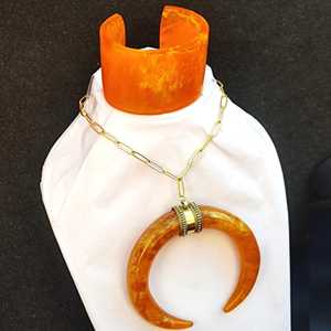 Collar de joyería de cuerno y hueso de primera calidad 100% - Product Image 2