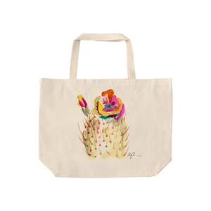 Sac fourre-tout indien fait à la main tournesol brodé abstrait recyclable durable 100% coton à séchage rapide léger minimaliste - Product Image 6