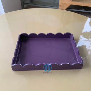 ถาดไม้ใส่แลคเกอร์หอยเชลล์สีม่วงสไตล์โมเดิร์นหรูหราทันสมัยทำด้วยมือจากเวียดนาม - Product Image 4