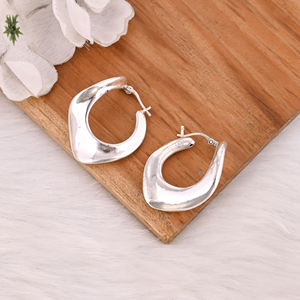 Customized 925 Sterling Silver Minimalist 30mm Solid <b>Hoop</b> <b>Earrings</b> For Women Perfect Wedding Gift Good Quality <b>Fashion</b> - Product Image 4