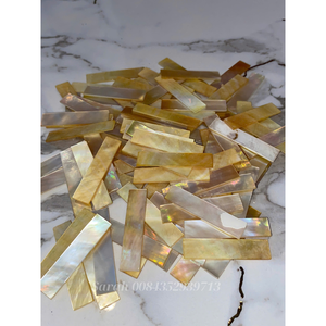 Pièce de vadrouille blanche/jaune/noire naturelle en forme de dalle de nacre en forme de rectangle/rond/carré/coeur/quatre feuilles. - Product Image 1