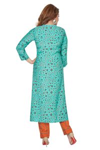 Venta al por mayor, conjunto de Kurta estampado cómodo para mujer con diseños intrincados y ajuste relajado a la venta a los mejores precios - Product Image 2