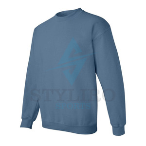 Sudaderas de Cuello Redondo Extra Grandes de Algodón de Alta Calidad, Ropa Urbana con Logotipo Personalizado, Talla XS, Color Sólido, Transpirables, de Secado Rápido para Invierno - Product Image 2
