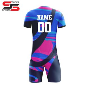 Conjunto de Uniforme de Fútbol Personalizado, Transpirable, de Manga Corta, con Impresión Sublimada - Product Image 6