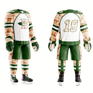 Vente directe d'usine uniforme de hockey sur glace/nouveau style meilleur prix dernière conception maillot et short de hockey sur glace - Product Image 1