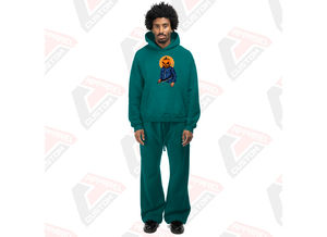 Conjunto de chándal de invierno de poliéster 100% transpirable de 2 piezas ultra cómodo y elegante para hombre, patrón sólido - Product Image 4