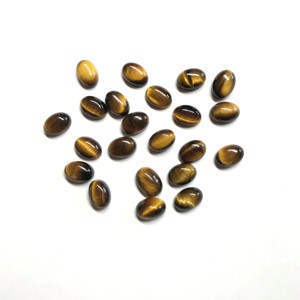AAA Grado 4x6mm Oval Natural Tiger Eye Gemstone IGI Certified Smooth Flatback Cabochon Calibrado Óptico Precio al por mayor - Product Image 5