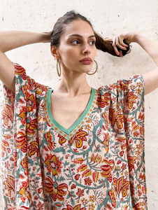 Elegante Vestido de playa de gasa de verano para mujer Sexy Bikini Cover-ups largo sólido multicapa mangas con volantes ropa de vacaciones perfecta - Product Image 5