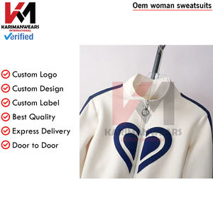 Survêtements 2 pièces décontractés pour femmes printemps automne avec fermeture éclair sweats à col montant tenues de mode vêtements de sport coupe ample - Product Image 6