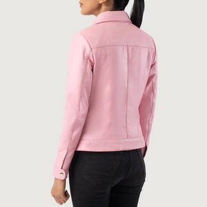 Chaquetas elegantes de cuero genuino para mujer, venta al por mayor, de alta calidad, duraderas, hechas a medida, prendas de vestir exteriores elegantes para mujer, moda - Product Image 4
