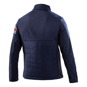 Venta al por mayor de chaquetas de béisbol de los hombres personalizados azul teñido satén Softshell con capucha características de luz para el invierno desgaste chaqueta para los hombres - Product Image 5