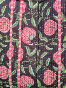 Épaule en coton patch empreinte de main imprimés d'animaux matelassé écologique durable Yoga plage fourre-tout Logo personnalisé sac à provisions en semaine - Product Image 4