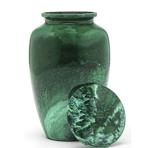 Urna de cremación de aluminio impresa con esmalte de pájaro y flor, urna de cenizas funerarias de diseño, la más vendida, de alta calidad - Product Image 2