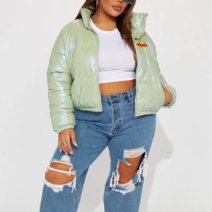 Parka Acolchada Personalizada 2026 para Mujer, Ropa de Invierno Larga con Cierre y Logotipo, Impermeable, Rellena de Algodón, Tallas Grandes - Product Image 1