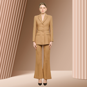 Pantalones de traje para mujer, pantalones acampanados HANA, piernas ligeramente acampanadas, Material de buena calidad, ropa de moda para mujer, logotipo personalizado - Product Image 5