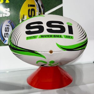 Ballon de match de rugby de taille officielle 5 de haute qualité en PVC durable TPU avec logo personnalisable Ballon de rugby d'entraînement professionnel étanche - Product Image 1