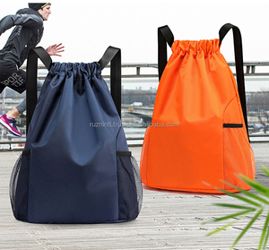 Sac à dos à cordon de serrage imperméable de grande capacité avec logo personnalisé, sac de sport unisexe pour l'entraînement physique, sac de voyage pour étudiants - Product Image 5