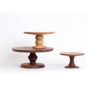 Elegante soporte de madera para pasteles para panadería casera rústica y eventos de Catering con base de pedestal de madera duradera de primera calidad - Product Image 4