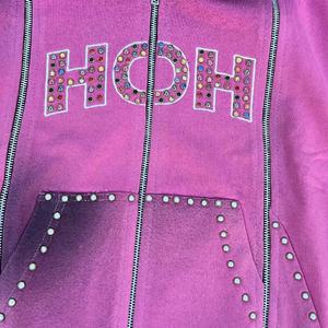 Survêtement vintage personnalisé pour homme, 3 fermetures éclair, délavé soleil, effet délavé à l'huile, streetwear avec strass et sérigraphie - Product Image 4