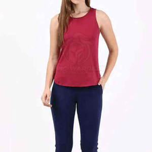 เสื้อกล้ามออกกำลังกายผู้หญิงแบบใหม่ ไม่มีแขน สีพื้น ผลิตจากโรงงาน เหมาะสำหรับการฝึกซ้อม - Product Image 4