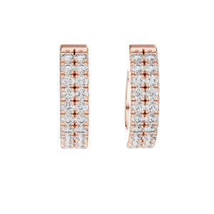 0.2 CT Lab Diamond <b>Hoop</b> <b>Earrings</b> for Women VVS-VS EF Clarity 18KT, 14KT, 10KT Gold & 925 <b>Silver</b> Rose, Yellow, White Gold - Product Image 4