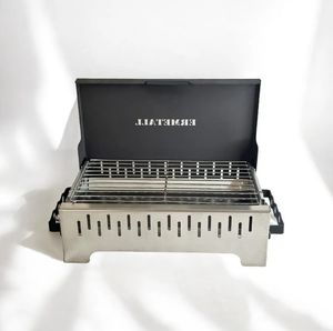 Barbecue portable pliable - Acier inoxydable Inox Charbon de bois BBQ - Pratique pour pique-nique en plein air Mangal pour randonnée - Product Image 6