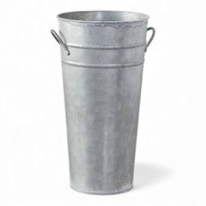 Jardinières cylindriques en métal galvanisé, pots de sol rustiques et industriels pour la décoration intérieure et le style de jardin extérieur - Product Image 6