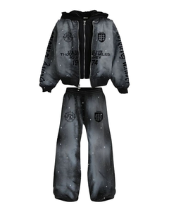 Conjunto Deportivo Personalizado Informal de Dos Rayas, 100% Algodón Ecológico, de Alta Calidad, con Efecto de Decoloración por el Sol, Marca Privada para Hombre - Product Image 6